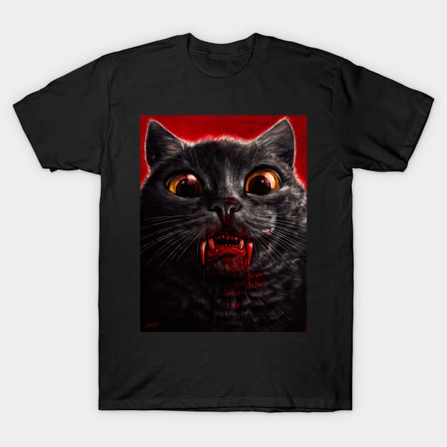 Vampire Cat T-Shirt by Samhain1992